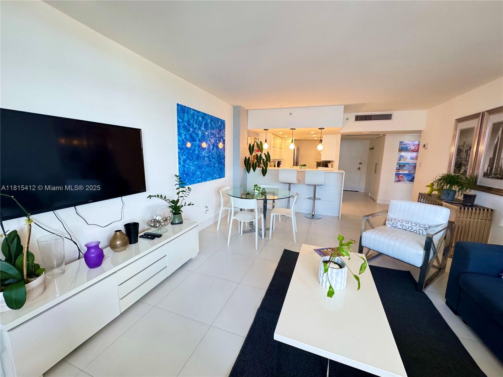 Enjoy direct beach access & panoramic Northeast ocean views from every window & your private balcony in this fully furnished 1-bed, 1-bath residence. Fully renovated, the unit features high-end finishes, new appliances, sleek white cabinetry, blackout shades, impact windows, & 2 spacious walk-in closets. Located directly across from the Ritz-Carlton Hotel walking to Lincoln Mall, world-class dining, & vibrant entertainment. Building offers renovated fitness center, heated pool, 24/7 front desk, valet service & laundry facilities on every floor. Special assessment paid in FULL, recertification nearly complete, new porte-cochere. Monthly HOA includes: water, water heater, ac, cable, internet. Unit is tenant-occupied until end of 2025. Knowledgeable selling agent is an owner in the building.