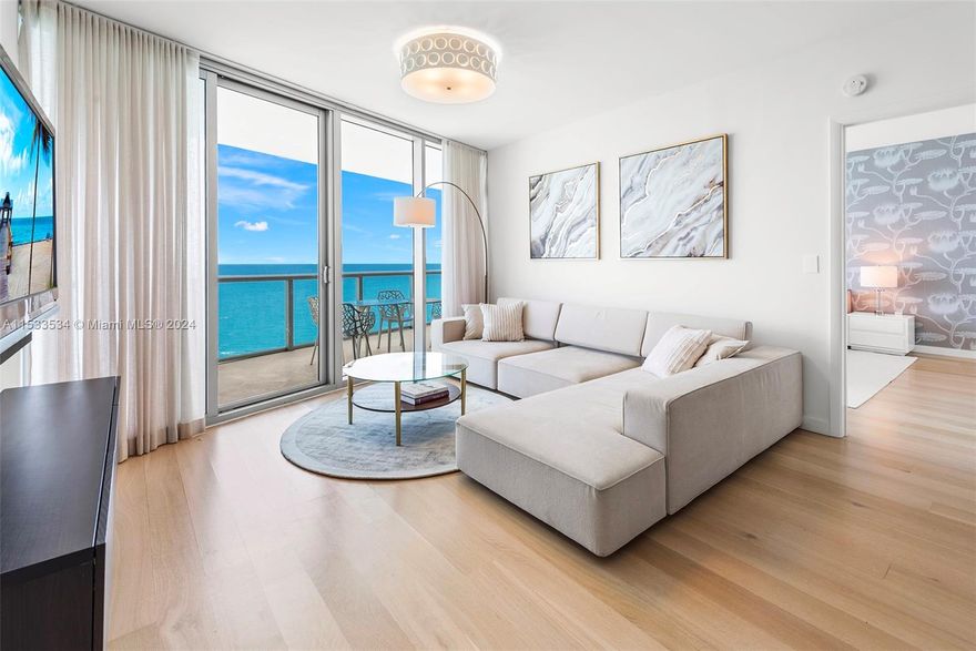 Stunning 2 Bedroom + Den with breathtaking direct ocean views. Jade Beach offers luxury services and amenities including Beach Club Service, Full Gym and Spa, Business Center, Children's Playroom, 2 Pools, Valet, and Concierge.