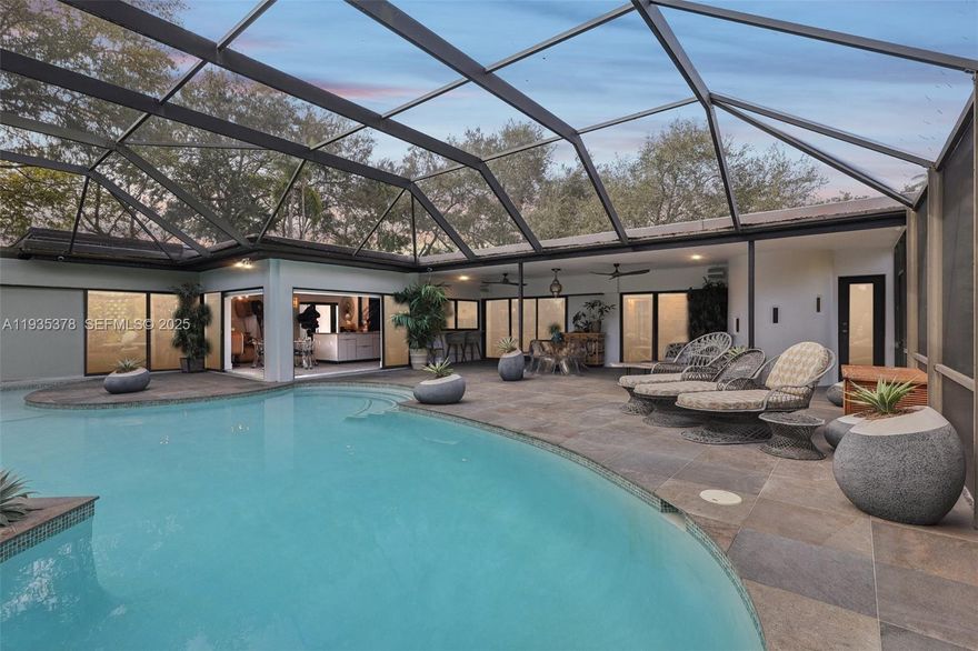 Stunning 3BR/2BA home in highly sought-after Cutler Bay. The living room boasts wood-beamed ceilings and a cozy fireplace, creating a warm, inviting space.

The open-concept design connects living, dining, and kitchen areas. The gourmet kitchen features sleek countertops, modern cabinetry, and stainless steel appliances, while the dining area overlooks the private backyard and sparkling pool. Retreat to spacious bedrooms, including a luxurious primary suite with direct access to the outdoor oasis.

The backyard is an entertainer’s paradise with a screened-in pool, patio area, and lush tropical landscaping. Additional highlights include impact-resistant windows and doors, a spacious garage, and room for RV or boat parking.

Close to schools, shopping, and major highways, this home blends modern elegance with Florida’s relaxed lifestyle—offering the perfect balance of indoor luxury and outdoor serenity.