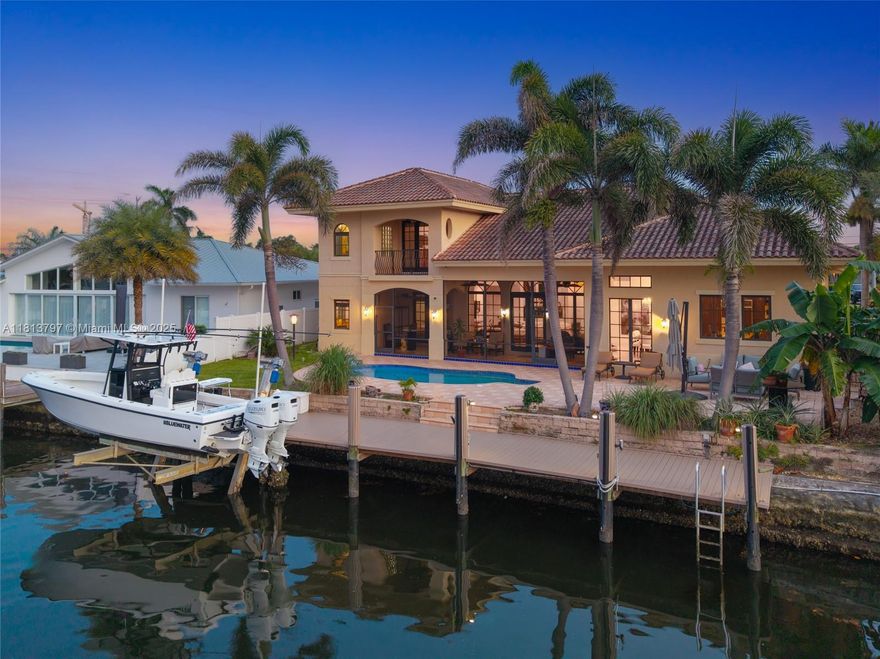 Welcome to your dream home in —THE COVE— where luxury meets lifestyle on the water. This stunning 4-bedroom, 3-bathroom estate offers 90 feet of prime waterfront rarely offered at a turning basin for extremely easy maneuvering.
Spanning 3,746 sq ft, 5 zone AC!(replaced 2024) Upstairs & Down Laundry hook-ups, impact windows, new dock, chef’s kitchen—ideal for entertaining or family gatherings—with top-of-the-line appliances & ample counter space, central media closet & recessed Speakers throughout.  The open-concept layout flows seamlessly into spacious living and dining areas filled with natural light. This home was built to last and meticulously maintained. 

Enjoy the best of South Florida living!
Built with extreme detail meeting every insurance need for the lowest premium possible!