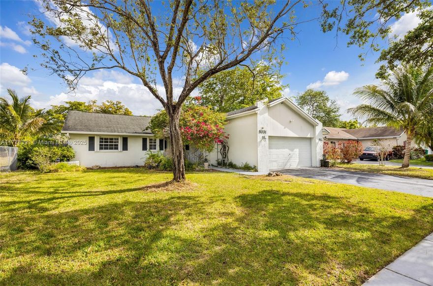 Single family home with beautiful canal view in a sought after community. This 3-bed, 2-bath ranch home offers almost 2,000 SF open living space. New flooring throughout, tile and laminate flooring. Beautifully landscaped front and backyard. Cozy patio overlooks canal, come enjoy BBQs or relax in privacy. High ceiling.
Master bedroom is enclosed overlooks canal. Walk in closets. Fresh painted interior.  The kitchen has been  upgraded with counter top, cabinets and stainless steel appliances. All bathrooms renovated. There is  2-car garage and driveway.