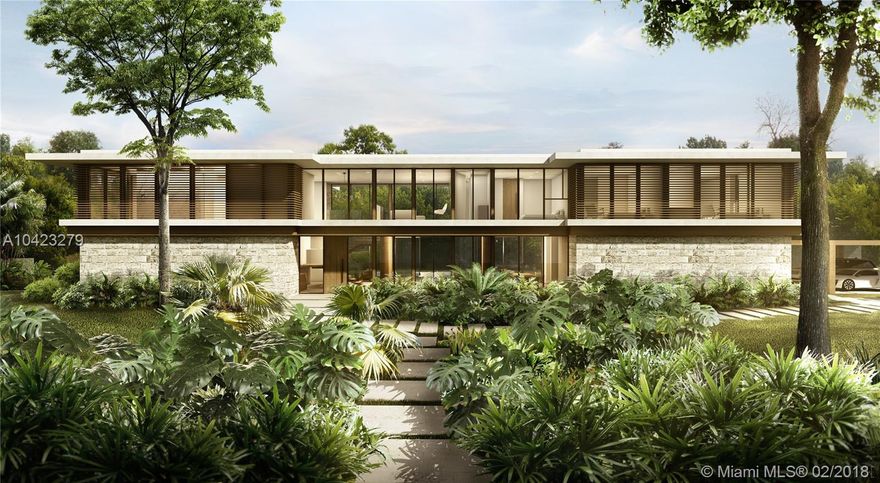 Stunning custom pre-construction estate nestled inside sought after guard gated community of Hammock Lakes. This mid-century modern estate is designed by renowned architect Max Strang, known for unifying functional interior spaces with outdoor landscapes.  Currently, plans include 7bedrooms, 6baths and 2 half baths, as well as abundant tropical landscaping. With a fine attention to detail, only the finest materials and a minimalistic vibe, this will be your new dream home. Now is your opportunity to work with our team, be a part of the process and make selections on details and finishes.  Estimated completion July, 2020.