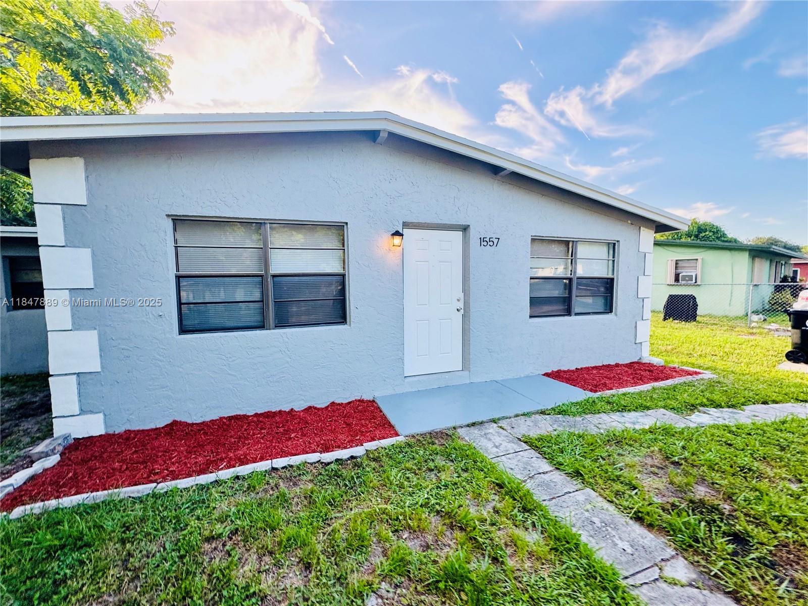 Spacious 3-bedroom, 1-bath single family home in Lauderdale Manors with fenced yard, central AC, and tile flooring throughout. Bright living area, separate dining space, and an updated kitchen with brand new refrigerator and oven. Brand new washer and dryer included. Located on a quiet street just minutes from I-95, schools, shopping, and downtown Fort Lauderdale. Rapid approval. Easy to show. First month and 2 security deposits required. No HOA. Pets considered with deposit. Tenant responsible for utilities and lawn care.