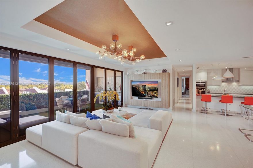 Welcome to your dream penthouse in Coral Gables! This stunning unit features 3 spacious bedrooms, 3.5 luxurious bathrooms, and a versatile den currently being used as a cinema, perfect for work or play. The real showstopper?  3 gorgeous terraces that offer breathtaking sunset views every evening. Enjoy outdoor living at its finest with a fully equipped summer kitchen right on your terrace; designed for the ultimate entertaining experience. Nestled in the heart of Coral Gables walking distance to Miracle Mile, Biltmore Hotel, golf courses and athletic clubs.  Building offers 24/7 concierge service, a business center and unit also includes 2 parking spaces in garage. Extra storage build out in one of the terraces. A unit unlike any other, seize the chance to make it yours!