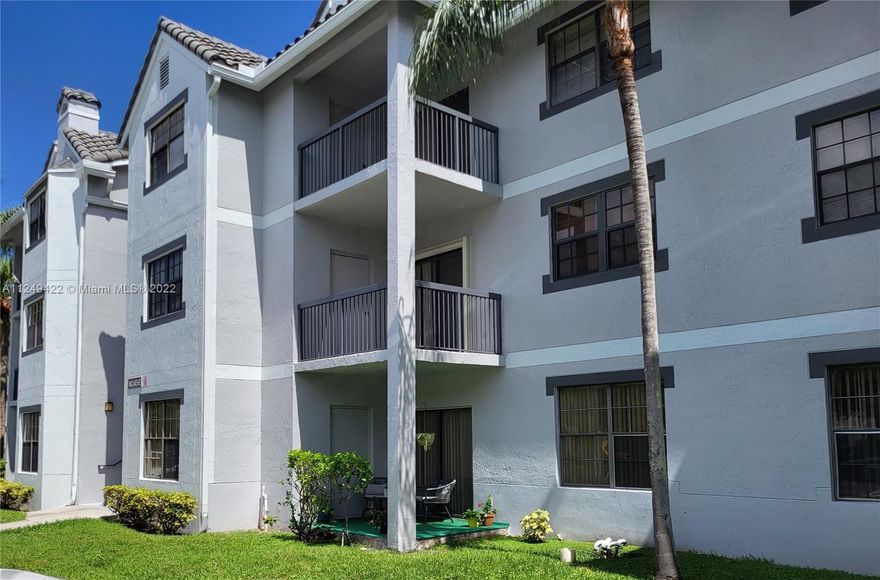 INVESTORS OPPORTUNITY!! No rental restrictions for this well located first floor unit in the heart of Coral Springs, with 2 bedroom, 2 baths, full size washer and dryer. New stove, microwave and dryer. Water Heater 2021. Condo Assessment PAID IN FULL -road paving, exterior painting, exterior lights, new gate, updating cameras- . Development offers tennis court, fitness center, playground, 2 pools, BBQ area, nightly on-site security and association office on-site. Minutes to Sawgrass Expressway and major highways for your easy commute. Coral Square mall, restaurants and lots of amenities nearby. Please use Showing Assist. TENANT OCCUPIED UNTIL 04/30/2023; Tenants would like to stay. Showings M-F  9:00 a.m to 11 a.m. Afternoons, only on Fridays between 6 pm to 7:30 pm please. No weekends