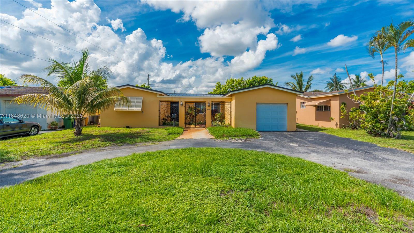 This 3bed 2bath located in Miramar feels like home the moment you enter the garden entryway. The new Metal Roof gives you peace of mind for years to come. Enjoy indoor/outdoor living with a spacious screened-in covered patio not just for entertainment or game nights but your own daily tranquility. All patio entryways are secured by Hurricane Impact sliding doors that are easy to access the Living room, Master bedroom and Kitchen. The backyard holds a massive fruit-bearing Ackie Tree, Soursop plant and plenty of room to add a garden, more trees or kids playset. Additional storage can be found in the garage with a newer garage door motor. Cook during Hurricane Season on the stove and enjoy hot water both powered by gas. Minutes away from Hardrock Stadium and Beaches. Schedule your tour today