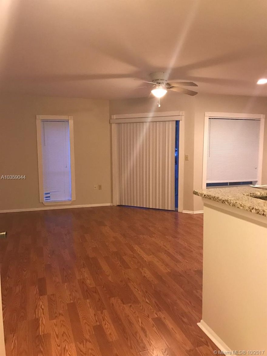 Very clean one bedroom, one bath in Palm Lake Condos.Laminate floor throughout entire appt., granite kitchen island, newer appliances. Ideally located in West Palm Beach off of Community Drive, Haverhill and Military Trail.