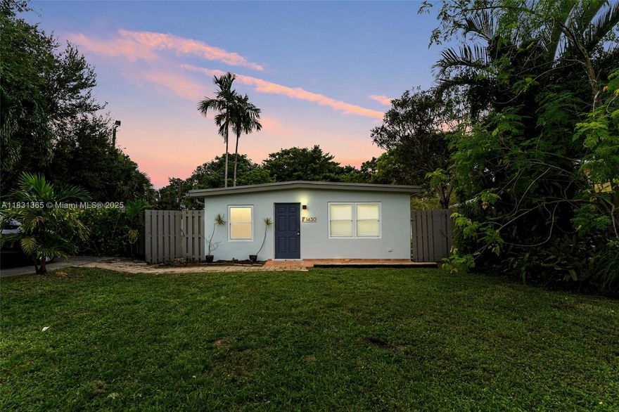 Fully renovated house with a pool, huge deck and an outdoor kitchen on a 0.25 acre lot! Complete renovation completed in 2024, all impact windows and doors, brand new plumbing and electric in the entire home, new stainless steel appliances, quartz counter tops, wood cabinets, beautiful flooring and all new bathrooms. Massive deck surrounding the pool. Just minutes from the Beach and downtown Fort Lauderdale with easy access to interstates.