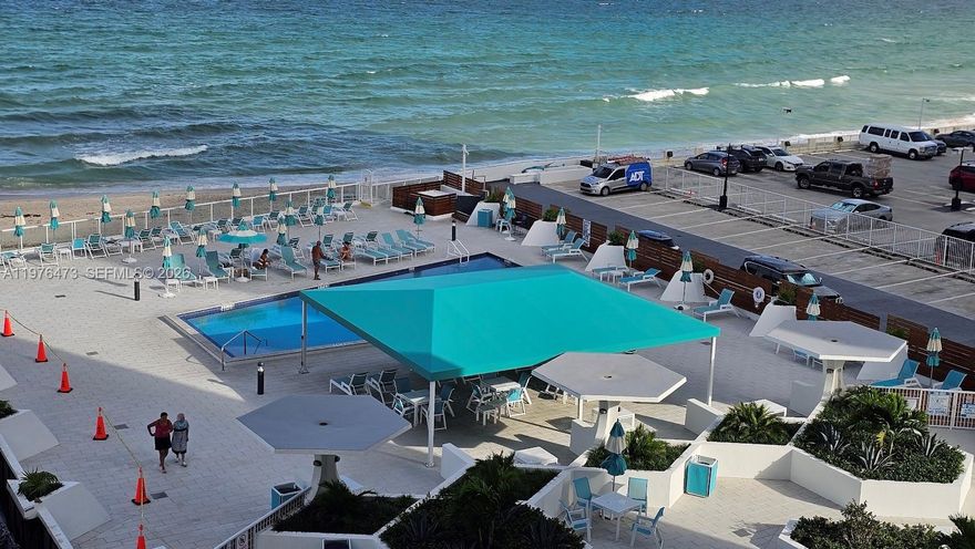 Ocean view can be seen from both bedrooms. Unit has  2 fulls baths and a additional den that can be used for office space, storage or bedroom.  Fully furnished and fully-equipped with appliances and  impact windows & sliding balcony door.  Gym is Downstairs on lobby floor next to the elevators, Has sauna, billiard room. pool & beach service. 

Close to many shopping plazas and Aventura Mall, Sunny Isles Beach and minutes away from Hollywood Beach.