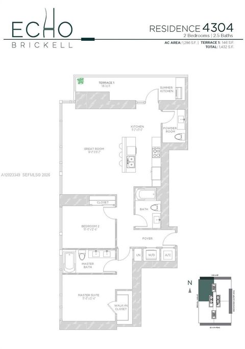 Tiny photo for 1451 Brickell Ave #4304, Miami, FL 33131 (MLS # A12023349)