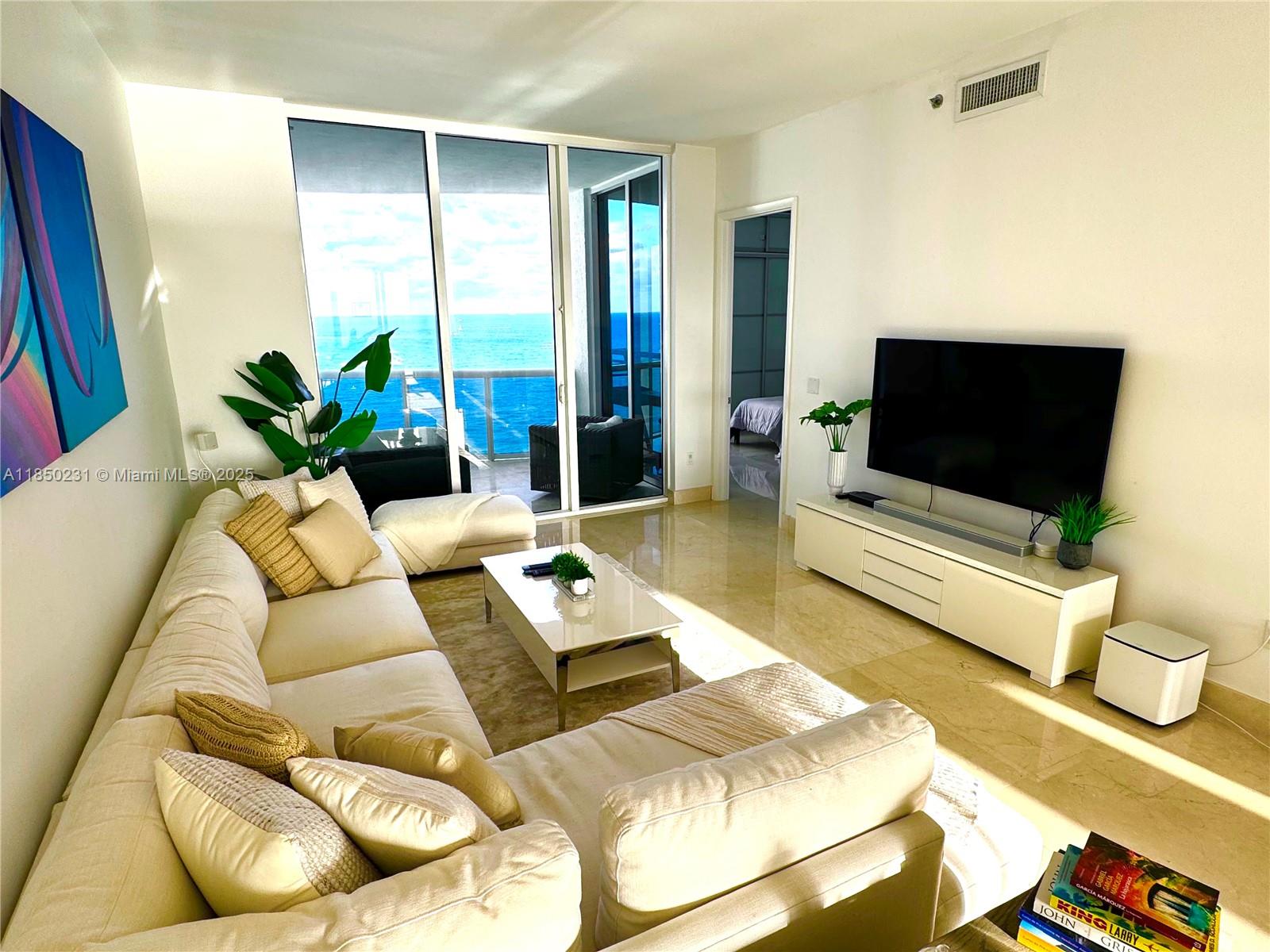 FURNISHED UNIT FOR RENT 6-10months. Ready to move-in.
Sit back on these amazing balconies to enjoy spectacular unobstructed ocean (sunrise) and intracoastal (sunset) views.
Elegant Trump Twr II apartment 3+3.5 : 2bedrooms & Den (converted as a 3rd bedr) & 3.5 bathr (3 ensuite).
Fully equipped kitchen, SS appliances, washer&dryer inside. 2 valet parking spaces.
Enjoy Sunny Isles lifestyle on the beach, close to shops, restaurants, supermarket.
Fully equipped gym, swimming pool, covered garage, 24/7 frontdesk concierge. Furnished & equipped. No pets.
::Recorded video tour available::
Property is offered FURNISHED for rent for 6-10 months only from 8/22/2025 since on 15Jun2026 owner needs property
vacant for his personal use