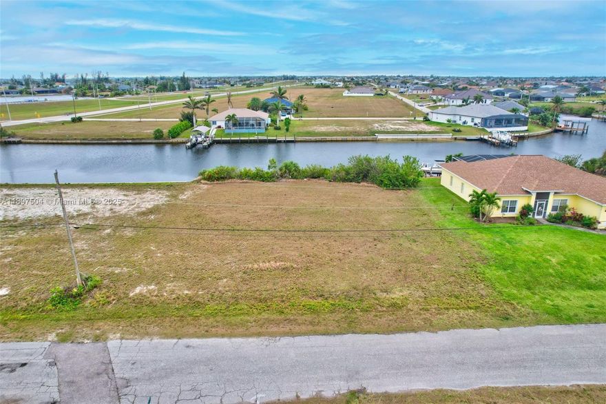 Rare Triple Wide Saltwater Ocean Accessible Canal Front Lot in the NW section of Cape Coral ready to Build. Not your average sized Cape Coral lot, this lot has 120 feet of frontage just off of Burnt Store Road. Lot is close to town but yet only one bridge to open waters. Great new homes recently completed and being built right now. Timing is everything so do not delay. Custom build your home or buy build and sell.  New homes being built in the area and selling for more than one million dollars. Saltwater triple wide canal lots in the area are becoming rare so take action now and secure your piece of paradise before they are all sold or prices increase.