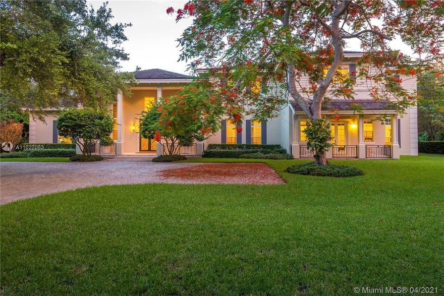 Situated on over an acre, this sophisticated, fully gated private estate features expansive spaces perfect for entertainment with billiard room/library, office with separate entry, volume ceilings, fireplace, elevator & gourmet chef's kitchen overlooking an outdoor terrace & resort style grounds with heated pool. The home offers en suite guest bedrooms, spacious master suite with huge 392 SF walk-in closet and a comfortable sitting area.Additional features include a 3 car garage, full house generator & lighted 1/2 basketball court. Close proximity to nationally ranked schools.