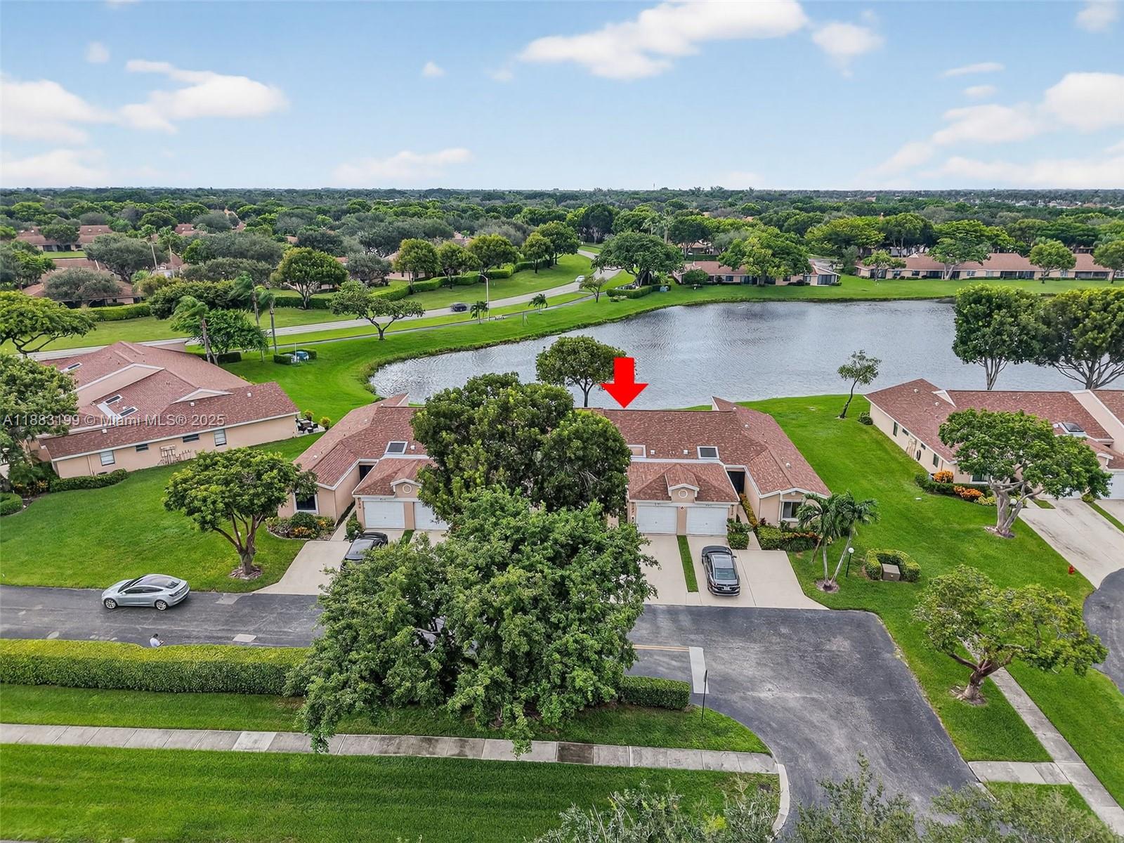 Breathtaking Wide Lake view Stunning Villa in Whisper Walk. Fully Renovated 2BR/2BA corner villa with 1-car garage in the desirable Eastgate section.This light-filled home features brand-new 24x24 porcelain tile flooring throughout, and a spacious enclosed den that opens to a private lake view.The gourmet chef’s kitchen includes all new stainless steel appliances, quartz countertops, modern cabinetry, and a double pantry for ample storage. Both bathrooms have been fully updated with new vanities and countertops.New Roof (2024) New Carrier 3-Ton A/C (2024)New Water Heater (2025).No front neighbors.Gated community offering pools, tennis, pickleball, fitness center, and more.