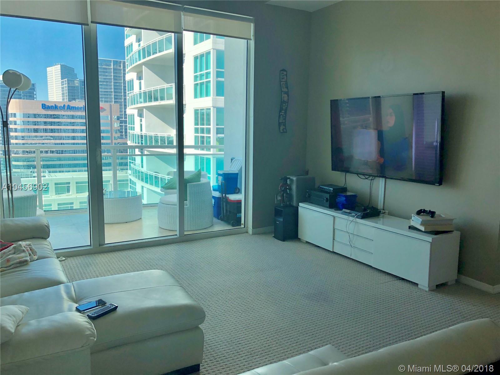 Amazing 1 bed /1 bath PH unit on the 41st floor. This is the largest model in the building with a large walk in closet. Floor to ceiling windows in the bedroom. Residence features modern stainless steel appliances ,imported italian cabinetry Amenities:24 hr security and concierge, 24 hour valet parking, State of the art Fitness Center in each tower, 2 Infinity-edge heated pools, Steam room,Theater room, Business center, party room, pool table & lounge. Walk to Mary Brickell Village and Brickell City Center mall. Water, basic cable & internet included.