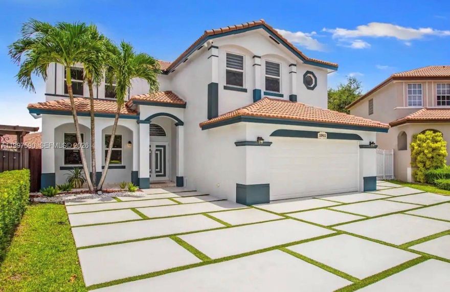 Welcome to this impeccable and beautifully maintained residence located in the highly desirable Kendall area of Miami. This stunning home offers 5 spacious bedrooms and 4.5 bathrooms, perfectly designed for both comfortable family living and elegant entertaining.
From the moment you enter, you are greeted by modern porcelain flooring on the first level and an abundance of natural light enhanced by impact windows and doors throughout, providing both security and energy efficiency. The second floor features warm laminate flooring, creating a cozy and inviting atmosphere in all bedrooms.
The layout offers generous living spaces, ideal for large families or those who enjoy hosting. Step outside to a private backyard oasis, featuring a beautiful pool and expansive patio, perfect for entertaining guests, relaxing weekends, or enjoying the South Florida lifestyle year-round.
This home is truly move-in ready and meticulously cared for, reflecting pride of ownership in every detail.
Key Features:
3000 Plus sq Living area 
5 Bedrooms | 4.5 Bathrooms
Impact windows and doors
Porcelain floors (1st floor) & laminate (2nd floor)
Spacious layout with abundant natural light
Beautiful pool with large patio area
Impeccable condition – truly turnkey