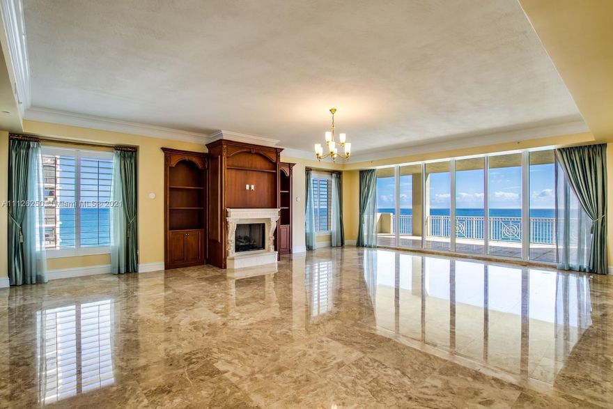 Breathtaking panoramic views of the ocean and intracoastal surround this luxurious 11th floor penthouse. With over 5,100 sq. ft of living space this unit offers a grand master bedroom with his/hers baths and huge walk-in closets with custom cabinetry. Additionally, there are 2 guest bedrooms with ensuite bathrooms. Gorgeous marble floors throughout with wood floors in bedrooms. Gourmet chef's kitchen features a 6 burner gas range, large sub-zero refrigerator/freezer, 2 wall ovens, built in Miele coffee maker and a large wine refrigerator. Seven terraces totaling 2,273 sq ft encompass this impeccably maintained penthouse. Exclusive One Singer offers numerous amenities and is private with 15 total units!