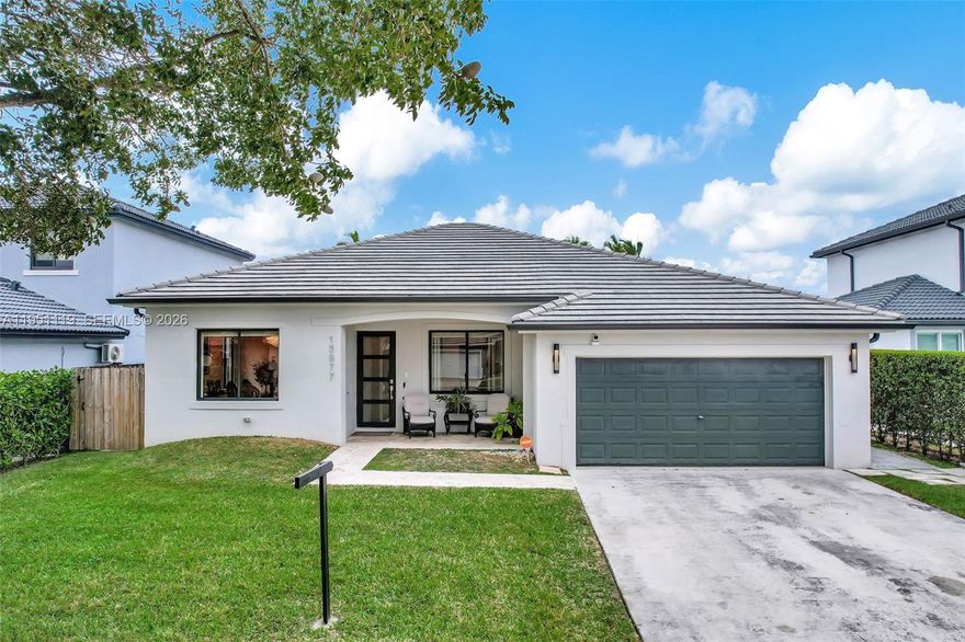 Step into pristine perfection in this fully rebuilt, permit-approved home—where luxury, technology, and peace of mind meet. All permits finalized, inspections passed, and every major system upgraded from roof to foundation for true worry-free living. This smart home features Vivint security with 24/7 monitoring, cameras, smart locks, lighting control, Nest thermostat, UV HVAC purification, full electrical rewire, new panel, new HVAC with ductwork, foam insulation, impact windows/doors, reinforced garage door, gutters, and a 2021 concrete roof.

Soaring 10’ ceilings, oversized windows, custom 8’ doors, LED recessed lighting, modern fixtures, and designer finishes throughout. The chef’s kitchen is a showstopper with custom cabinetry to ceiling, quartzite waterfall island, quartzite counters & full-height backsplash, ZLINE induction cooktop, JennAir fridge, GE Profile oven/microwave, Whirlpool wine cooler, roof-vented hood, and all appliances under 2 years old.

Spa-style primary suite with marble shower, rain & handheld system, dual quartz vanities, touchless mirrors, pocket doors, and custom closets. Bedrooms feature premium carpeting with noise-reduction padding. Porcelain tile throughout main areas.

Backyard oasis offers a resort-style smart pool with LED lighting, stone decking, deck jets, and smartphone controls. Pre-wired fiber & Ethernet. This is not just move-in ready—it’s a fully modernized, luxury smart residence designed for today’s lifestyle.