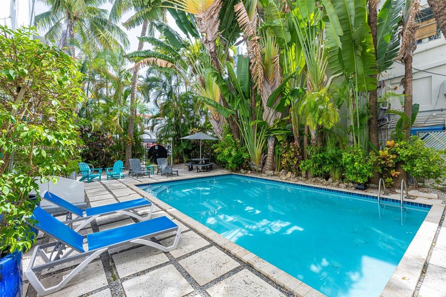 Perfect blend of charm and income potential in this corner unit, ideally suited for investors or first-time buyers. Nestled in a classic South Beach Art Deco building, this bright and airy home features an abundance of windows for tons of natural light, plus a large private terrace to enjoy the outdoors. Full kitchen includes a dishwasher. Proven income generator through short-term rentals, offering excellent returns. Residents enjoy on-site laundry facilities and a refreshing pool, perfect for the Miami sun. Located just 2 blocks from the beach and steps from Lincoln Road, Espanola Way, bars, restaurants, and gyms, this apartment offers the ultimate South Beach lifestyle. Don’t miss this chance to own a piece of South Beach history and build your investment portfolio!