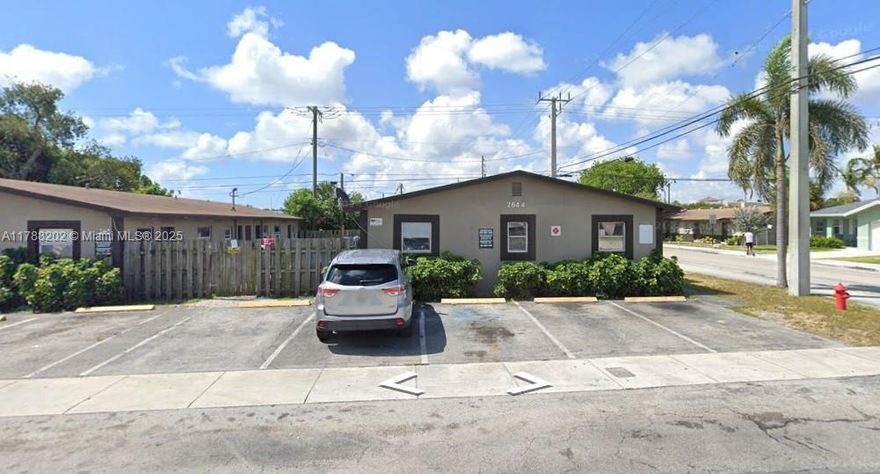 Investor's dream Fourplex. Each unit features 2 bedrooms 1 bath. All leased with Security Deposits.  Tenants pay electric. Five parking spaces including one visitor parking. No laundry room. Roof replaced in 2020. Hurricane shutters. Owner's expenses:  water $4200, lawn $600, real estate taxes 2024 $14,740. Do not disturb tenants, first drive before scheduling an appointment. CASH ONLY.