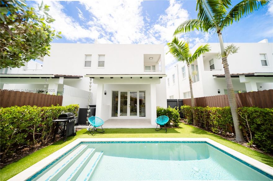 This tastefully furnished 4-bed, 3.5-bath townhome embodies modern design and floods of natural light, creating a sophisticated and inviting ambiance. With its private pool and practical garage, it harmoniously combines luxury and functionality. Situated in a sought-after area near various restaurants, Miami airport, and shopping hubs, it provides unmatched access to essentials and leisure. This property is a unique blend of lavish living and convenience, an exclusive opportunity for those seeking an elevated lifestyle in the heart of Miami.