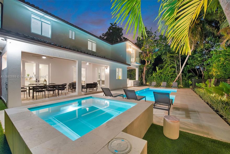 Discover a stunning Modern Mediterranean Oasis in the heart of the city, fully renovated in 2022. Step into a grand foyer with vaulted ceilings and abundant natural light. The open floor plan seamlessly connects a family room, wet bar, gaming area, dining space, and custom eat-in kitchen, perfect for entertaining. Outside, a resort-style pool, Jacuzzi, and lush tropical landscaping create a private retreat. Enjoy South Florida sunshine, play ping-pong, shoot hoops, or relax in the spa. Dine alfresco or explore Miami’s vibrant nightlife—the choice is yours in this tropical sanctuary.

Available for Seasonal, Monthly. FOR RENTAL RATES, PLEASE CONTACT LISTING AGENT.
