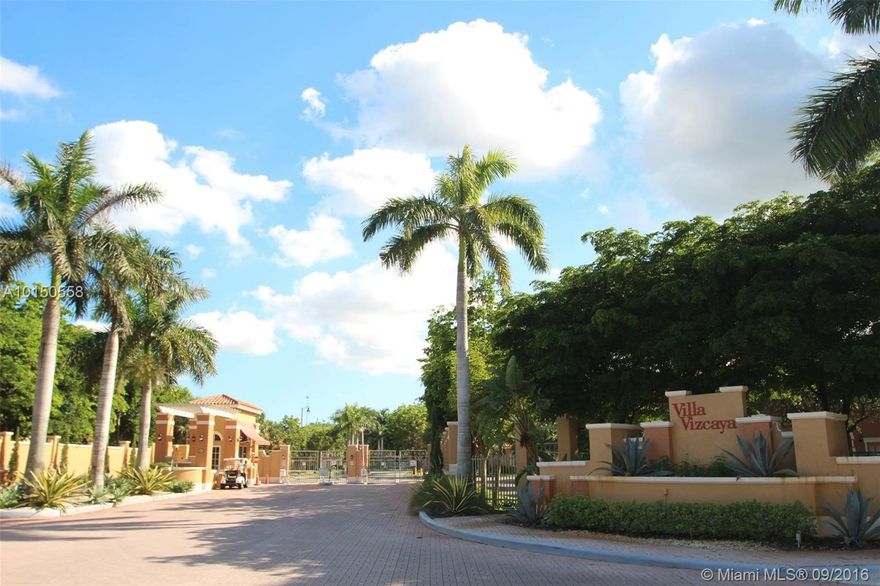 Just listed! Wonderful townhouse in Villa Vizcaya. A true beauty in Miami Lakes Mediterranean style townhouse, built in 2002. Located close to I-75 and 826. This unit has a perfect appeal and is priced to sell. Features 3BR/3BA, tile floors, gated community and great pool area. Just bring your furniture....
