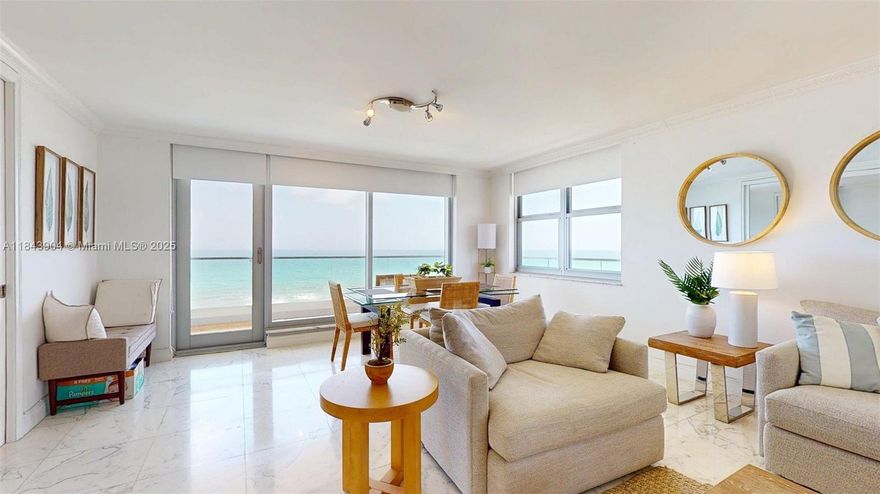Experience coastal luxury at its finest in this stunning oceanfront residence in Malaga Towers in Hallandale Beach. This beautifully appointed 2-bedroom, 2.5 bath condo boasts breathtaking direct ocean views from every room. Step out onto your private balcony and savor sunrises over the Atlantic or unwind to the sound of the waves.The interior features an open, light-filled layout with impact windows, a modern kitchen with granite countertops, and spacious bedrooms designed for comfort and relaxation. The primary suite offers an ensuite bath and generous closet space. Located in a well-maintained building with premium amenities including a beachfront pool, fitness center, 24-hour security, and covered parking. Just minutes from fine dining, shopping, Gulfstream Park, and Aventura Mall.