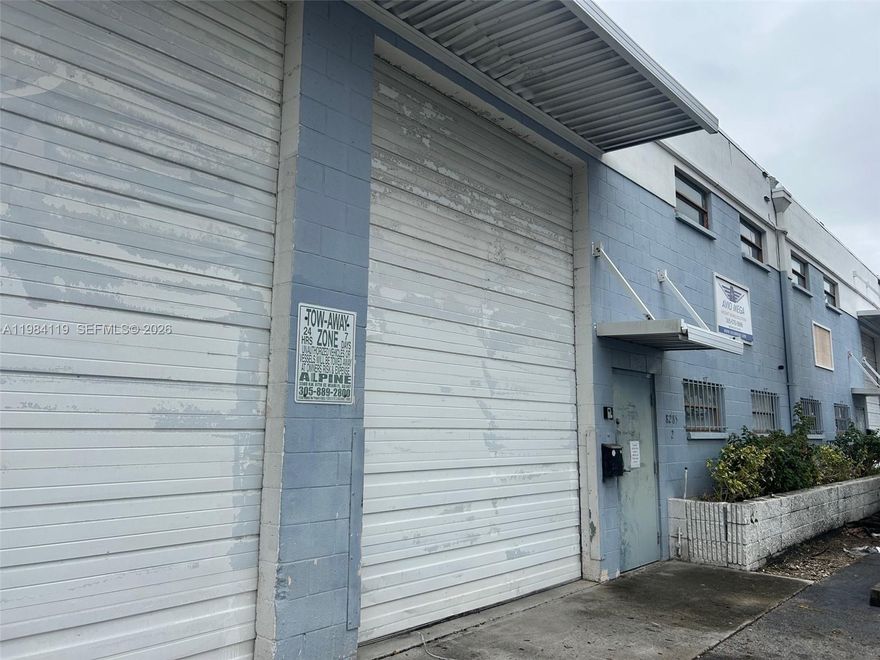 Perfect opportunity for investors or business owners! Located in Doral High-Demand Industrial/Commercial Zone. Commercial space includes: Warehouse with office space & assigned parking.