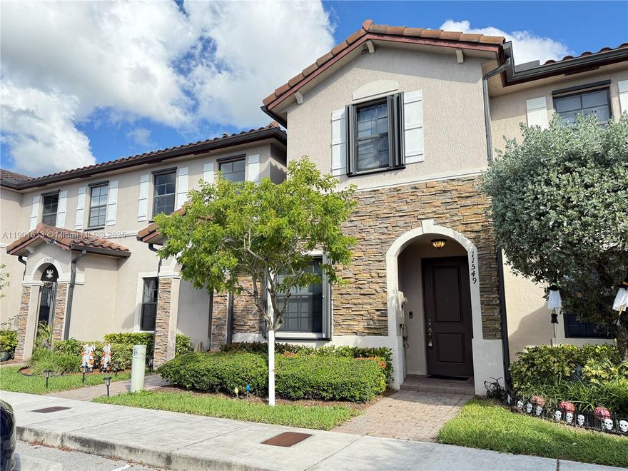 Beautiful and modern 3-bed, 2.5-bath villa in the desirable Corsica by Lennar community! This home features an open-concept layout, quartz countertops, stainless steel appliances, tile flooring downstairs, and cozy carpeted bedrooms upstairs. Full impact windows, private fenced patio perfect for relaxing or entertaining. Enjoy resort-style amenities including pool, clubhouse, playground, and walking trails. Conveniently located near top-rated schools, shopping, dining, major highways, and just minutes from the Florida Keys. Easy to show—HOA approval required.