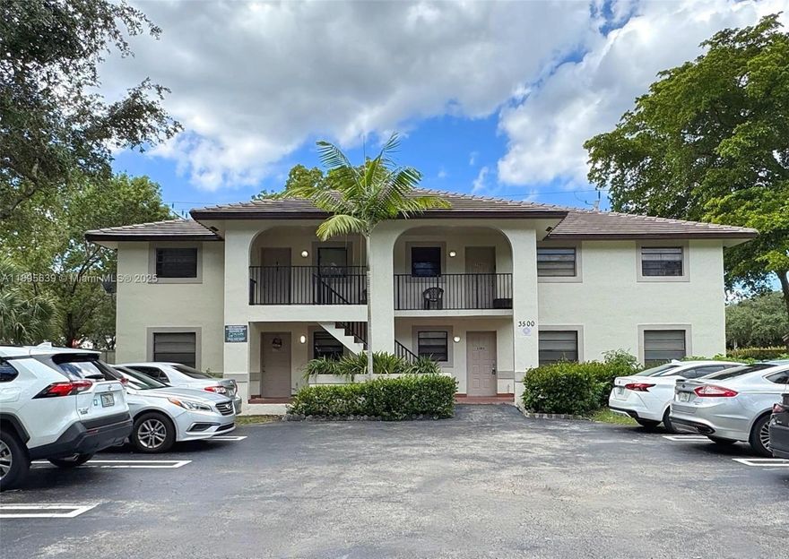 Spacious 3-bedroom 2-bathroom first floor corner unit in Coral Springs with no association. Unit features include open layout with tile throughout; spacious bedrooms and ample closet space; contemporary kitchen; 2 parking spots; back patio with separate storage room; and hook ups for washer and dryer. Property is centrally located in Castlewood, a quiet section of Coral Springs, near Publix, Costco, and is easily accessible to major roads and highways. Water, sewer, trash, and landscaping included with rent. Pet okay with additional fee. First month's rent, last month's rent, and security deposit due upon move in.