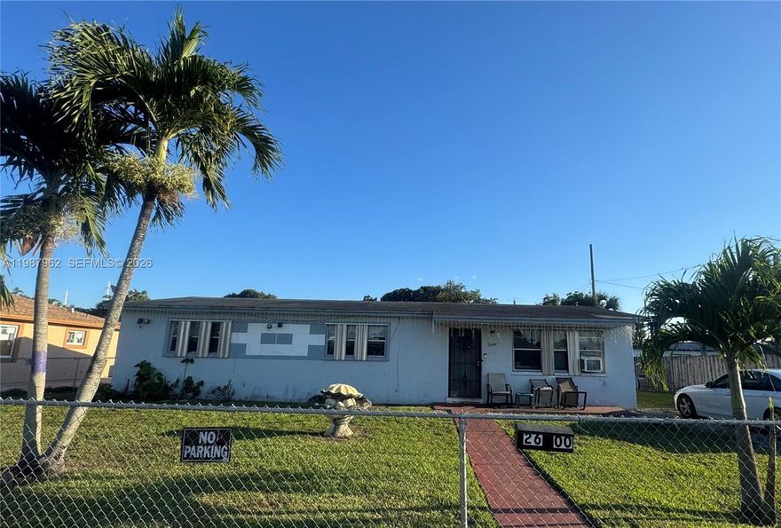 This 3/2 with over 1,300 sq ft of living space sits on a large 13,200 sq ft lot in one of the most sought out neighborhoods in South Florida located just blocks from Hard Rock Stadium, close to major highways, schools, parks and shopping. This property is being sold “as is” with rights to inspect.