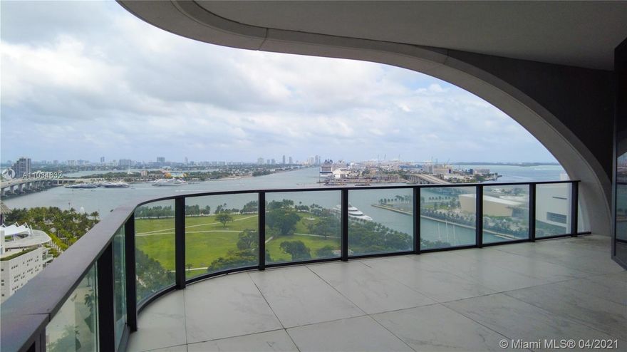 One of the most remarkable and easily identifiable high rise in Miami's Skyline - One Thousand Museum. Every SqFt of this building was designed with ultra luxury, convenience and security in mind. Upon entering the porte cochère the experience begins! Unit 1902 includes two valet spaces for your prized vehicles. This half floor unit features breathtaking easterly views and floor to ceiling windows in all rooms. Beautiful European cabinets in its oversized kitchen outfitted with high-end sub-zero appliances throughout. Spa-like bathrooms makes your home feel like a get-a-away! Fully integrated home automation by Creston allows you to control many features of your home with a touch of a button. It doesn't end there - One Thousand Museum offers a private helipad for its residents.