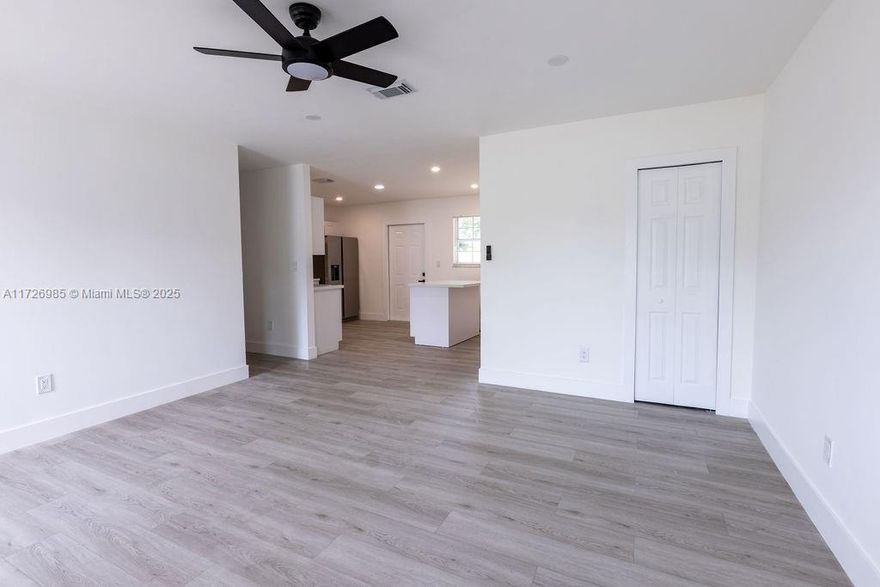 Fully renovated 3/2 house with large bedrooms and huge closets. Featuring new roof, new floor, new bathrooms, new kitchen with a beautiful floating island, new appliances and much more to mention here! Large 7,627sq lot offering plenty of room for a pool RV or Boat. Sewer (no septic) No HOA! Low 2024 property taxes! Price negotiable, seller to consider buyers concessions. Send your offer today!