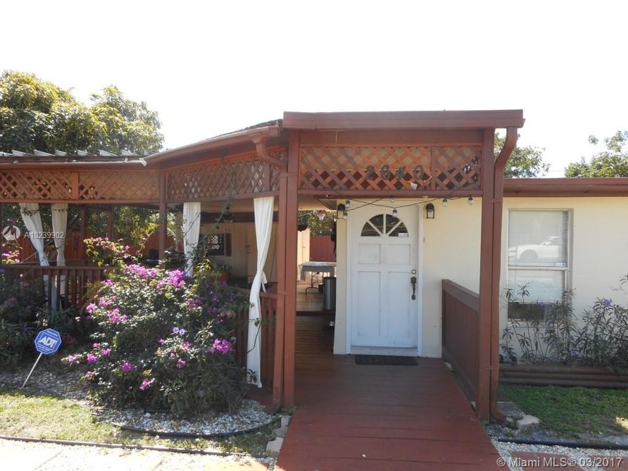 Lovely 2 Bedroom, 1 Bath home in great location.  Beautiful updated kitchen, tile floors, large yard, above ground pool and great entertainment area. Can be rented partially furnished.