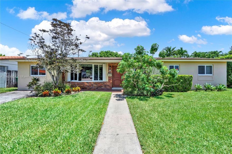 This lovely Westchester home features 4 bedrooms, 2 baths, living room, florida room and a laundry/utility room. One of the bedrooms boasts a separate entrance, making it the perfect space to create an in-law quarters or home office. The home showcases a combination of elegant terrazzo and tile floors, exuding both charm and practicality. Outside, you'll discover a delightful backyard adorned with a thriving mango tree, offering shade and a delicious harvest. Also includes a shed to store your gardening tools and outdoor equipment. The roof is 2015 and the home comes with impact windows. Located in a great area with great schools, both private and public. Don't miss the opportunity to call this incredible residence your own. Check out the virtual tour!