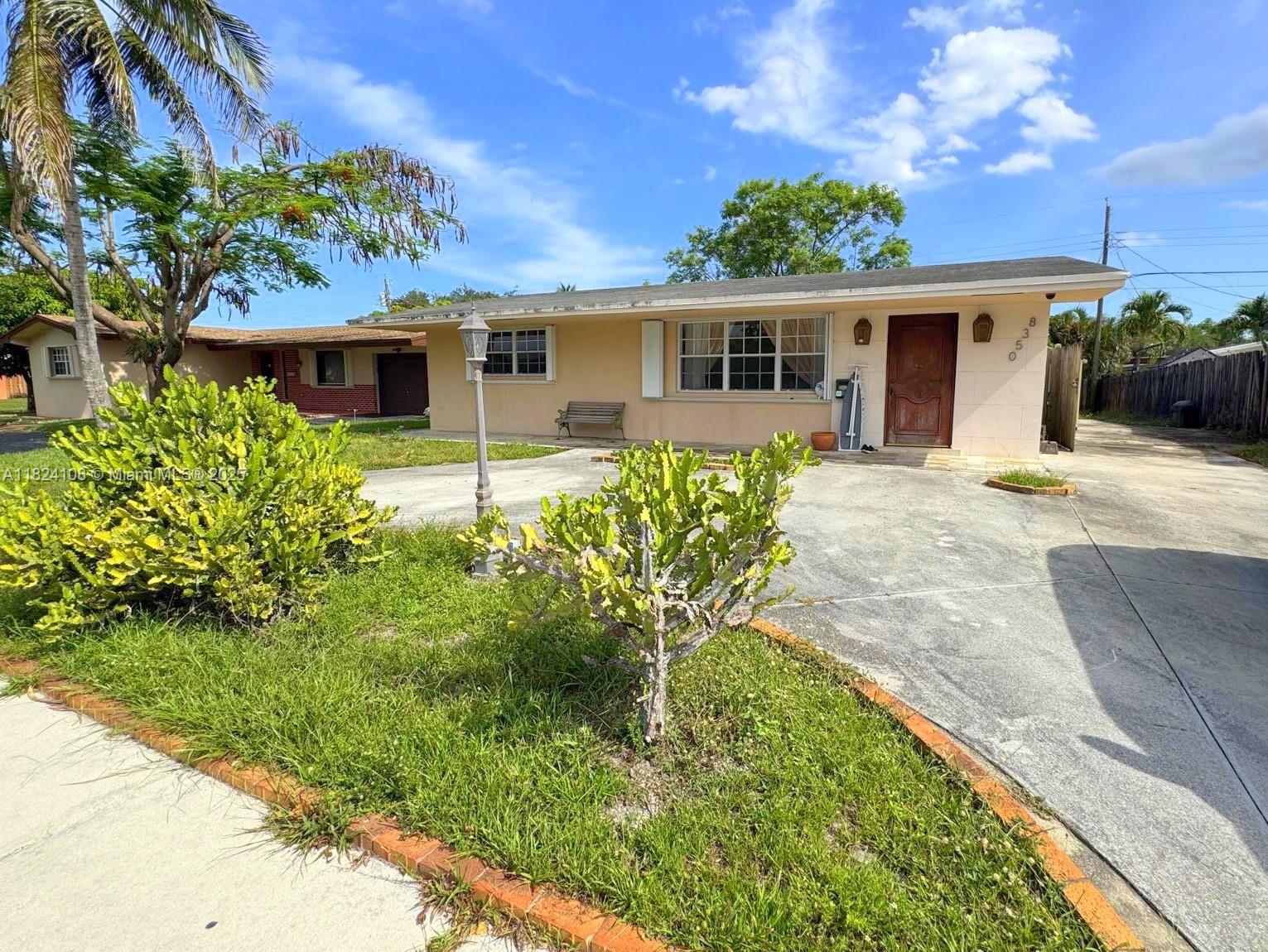 Rental Property at 8350 Taft St, Pembroke Pines, Miami-Dade County, Florida - Bedrooms: 2 
Bathrooms: 1  - $2,600 MO.