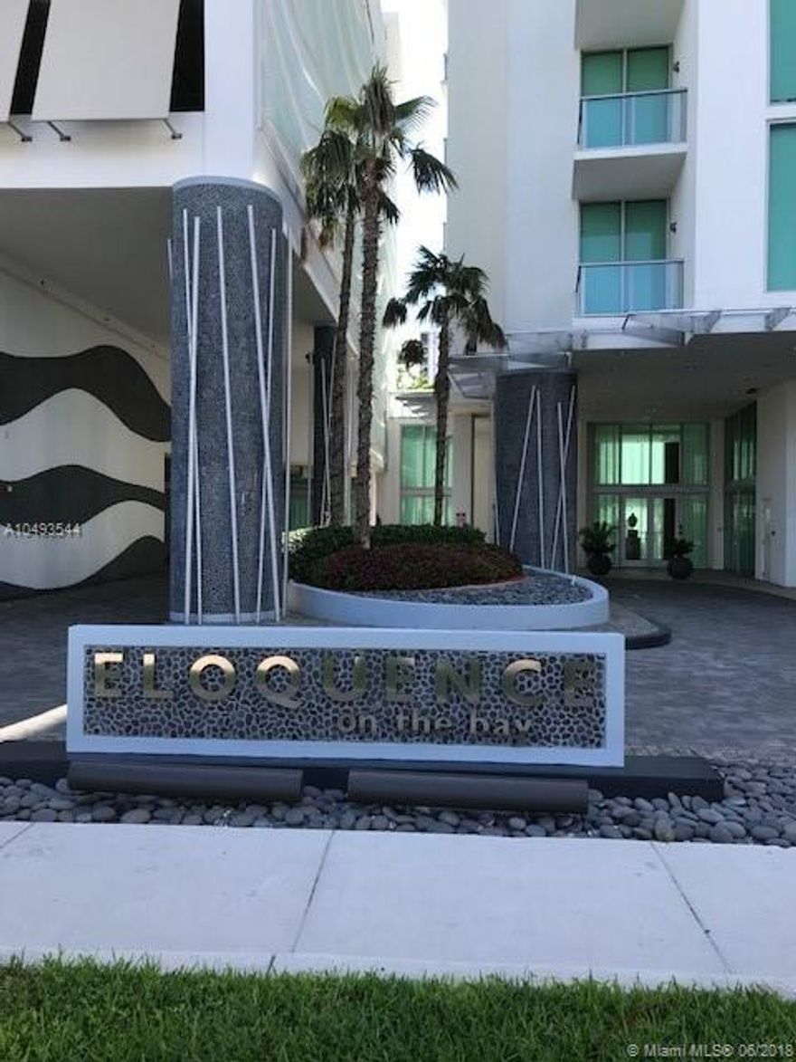 3/3 corner unit facing water and 3 directions with 3 balconies, 2 parking spaces, high ceilings . Tennis , pool , whirlpool , basketball court , gym . Nice walk along the water and boat slips . Great location to the beach , airport and towards Aventura.