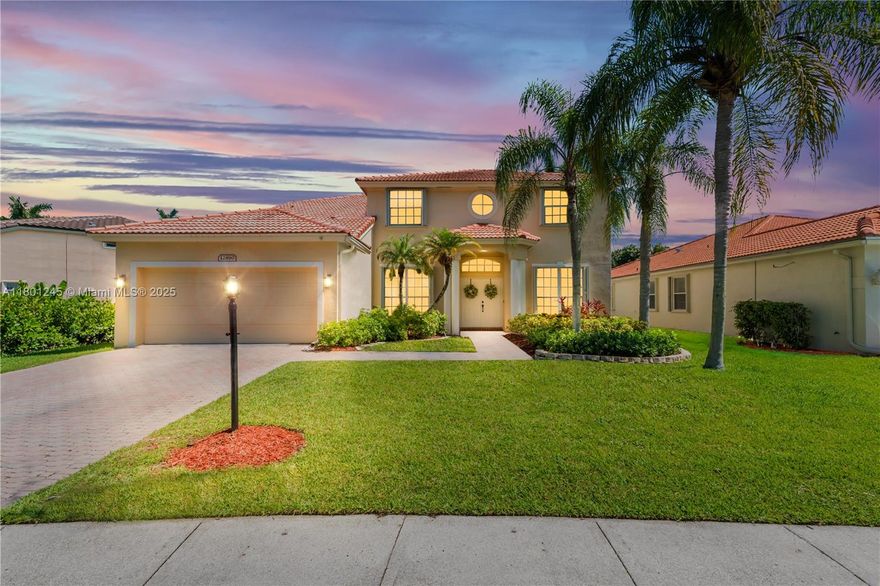 Welcome to the home of your dreams. This 5-bedroom, 3-bath home offers the perfect blend of comfort and style. A desirable layout includes 1 bedroom and a full bath on the main level. The home also features a mudroom with laundry and a generous walk-in pantry. The open-concept gourmet kitchen overlooks the inviting family room, where expansive windows provide spectacular views of the sparkling, newly built pool and spa—perfect for sunny summer days. Step outside to a large covered patio, ideal for entertaining. Upstairs, you'll find 4 additional bedrooms, including a luxurious primary suite that serves as a peaceful retreat. The en-suite bathroom offers a soaking tub, separate shower, and large walk-in closet. All bedrooms are generously sized and there is plenty of storage throughout.