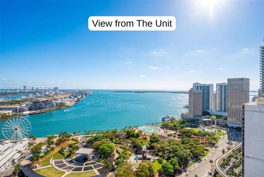 2 Bedroom + Den!! 30 Day Rentals Allowed!! 2 Balconies! Experience elevated waterfront living at 244 Biscayne Blvd in Downtown Miami, where breathtaking direct bay views meet the vibrant energy of the city. This stunning east-facing residence showcases sweeping views of Biscayne Bay, the Atlantic Ocean, Bayside Park, and the marina, filling the home with natural light and spectacular sunrise, skyline, and water views.  The spacious layout includes a versatile den ideal for a home office or guest space, while open living areas frame panoramic bay and city vistas. Located in the heart of Downtown, residents enjoy a truly walkable lifestyle with Whole Foods, top restaurants, cafés, and shopping just steps away. The home sits directly across from Bayside Marketplace, near Kaseya Center, and just minutes from Brickell, Miami Beach, and Miami International Airport, making it ideal for full-time living or investment.  Residents enjoy resort-style amenities including multiple pools, a state-of-the-art fitness center, private movie theater, elegant resident lounge and clubhouse, beautifully designed social spaces, plus 24/7 concierge, security, and valet. Live surrounded by the best of Miami with direct bay views, skyline scenery, waterfront parks, and unbeatable walkability from this exceptional Downtown Miami residence.