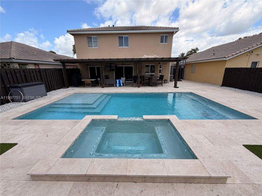 FULLY REMODELED POOL HOME — this spacious home has been transformed from top to bottom and is ready to impress from the moment you walk through the double doors. (Full professional pictures are forthcoming). The split formal living and dining room flow seamlessly into a BRAND NEW KITCHEN and family room, designed for both everyday living and entertaining. ALL NEW FLOORS run throughout, every bathroom has been remodeled, and the second floor carries the same elevated finish level — nothing was overlooked. Step outside and the upgrades continue — a FRESHLY REDONE BACKYARD AND POOL create a private retreat that's move-in ready. The additional room off the garage adds flexible space for another bedroom, playroom, home office, gym, or additional living area. This is not a patch-and-paint job — this home was done right. Professional photos coming soon — this one will be worth the wait.