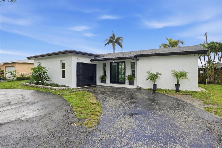 This fully remodeled single-family home in Sunrise Golf Village offers 1,600 square feet of modern living, blending enhanced security with classic comfort. The exterior features a 2019 roof and full impact-resistant windows and doors, providing lasting peace of mind. Inside, the open-concept layout flows over elegant tile flooring, creating a bright and seamless atmosphere throughout the residence.

The heart of the home is the stunning kitchen, featuring Calacatta countertops, a matching backsplash, and new appliances. This space serves as a central hub for social gatherings, looking out over the unique sunken living room that adds architectural character to the main area. Designed with a split-bedroom floor plan, the layout ensures privacy for the primary suite while keeping additional bedrooms well-positioned.

The backyard is a true oasis, featuring a sparkling pool surrounded by ample green space on both sides. Whether you are enjoying the patio or the expansive lawn, the outdoor area is perfect for relaxation. Location is a standout highlight; you are minutes from the Sawgrass Expressway, Sawgrass Mills, and the Bank United Center. Best of all, the beautiful sands of Hollywood Beach are just a 12-minute drive away. Mortgage savings may be available for buyers of this listing.