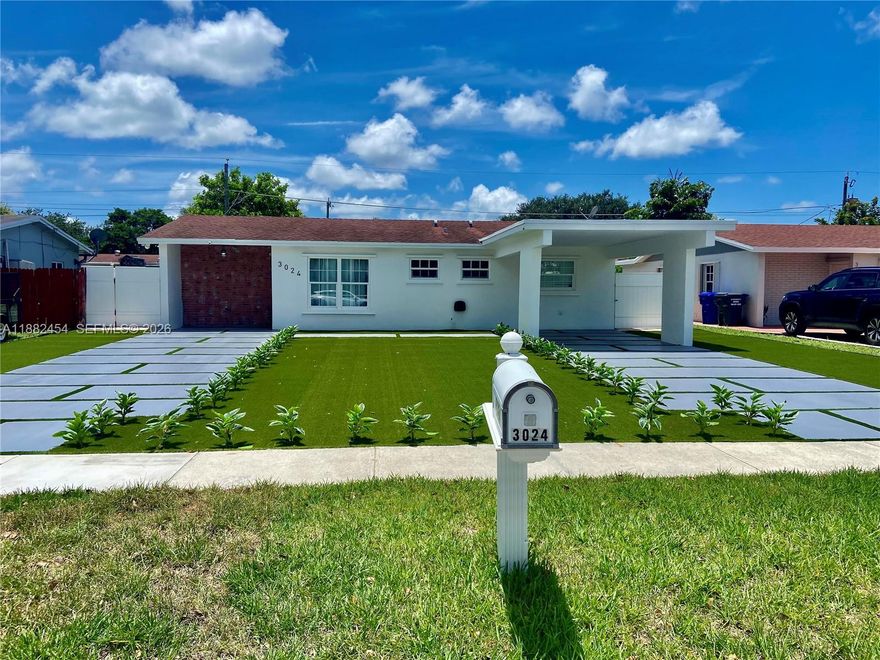 Spacious 4-bedroom home with a versatile den overlooking the pool, ideal as a guest room or office. Freshly painted inside and out, this residence offers a bright, move-in-ready appeal. The large kitchen features an abundance of cabinets and connects to a laundry room with a generous storage closet. Open living and dining areas provide great space for entertaining. The primary suite includes a walk-in closet, new flooring, and modern LED lighting, while the second bedroom also offers LED lights and new tile floors. The features include a tankless water heater for energy efficiency. Outside, enjoy a brand-new modern driveway and carport, plus a fenced backyard with a cozy pool and paver patio perfect for relaxing or entertaining.