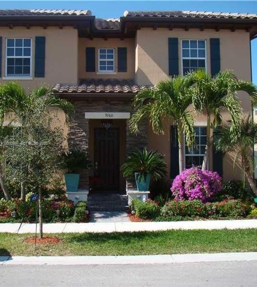 Beautiful single-family residence featuring 4 spacious bedrooms and 3 full bathrooms. The first floor is finished with elegant tile flooring, while the second floor offers comfortable carpeting throughout. The modern kitchen boasts wood cabinetry, granite countertops, and stainless steel appliances. Additional highlights include window blinds and stylish light fixtures. Ideally located near the new Baptist Hospital, as well as premier shopping centers, dining, and entertainment options.