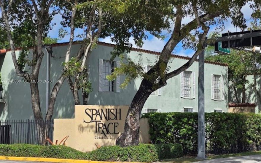 Prime location in the heart of Kendall! Beautifully 1-bedroom, 1-bathroom apartment located on the second floor of the well-maintained and gated Spanish Trace Condo community.
This unit features kitchen with stainless steel appliances, tile floors throughout. The community offers excellent amenities, including pool, clubhouse, exercise room, tennis courts, on-site laundry rooms, and 24-hour security with guarded gates.
Conveniently located across the street from Publix, public transportation, and surrounded by restaurants and retail. Top-rated schools nearby, with easy access to Palmetto Expressway and Florida Turnpike. Miami Dade College South Campus and Baptist Hospital are just minutes away. The community offers excellent amenities, including pool, clubhouse, exercise room, tennis courts, laundry rooms and 24- hour security with guarded gates. NO ELEVATOR. NO PETS.