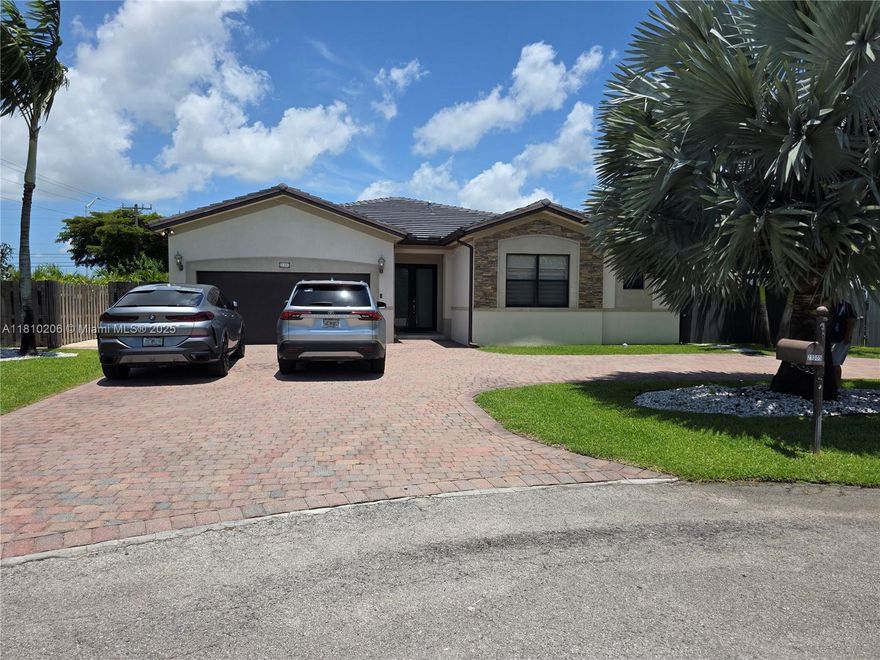 Excellent Opportunity on Great Location .This is beautiful Home built in 2019  and sitting on a 27,181 Sq Ft Lot offer 4/4 with extra room  that can be uses as an additional bedroom .Property is plenty of Upgrades includes ,Porcelain floor , all impact windows and door , concrete tiles roof , water treatment system , security cameras, an spectacular terrace with pool view , oversize and  Pool 20x40 with small beach and jacuzzi great for entertainment & party , huge driveway with spaces for multiple cars plus two car garage . The pool are has a pergola with outdoor kitchen and oversize back yard ,and space for boat , A minutes away from the Crown Avenue , ten minutes from Kendall Dr and many more has to see it to appreciate it . by Appointment only.