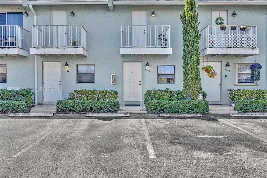 Step into this beautifully renovated 1 bedroom +loft/1.5 bathroom townhouse just minutes from the beach. The open concept living space leads to a private fenced patio, perfect for relaxation and enjoying the Florida lifestyle. The entire interior has been recently updated. The trendy kitchen features white Shake style cabinetry, quartz counter tops, new stainless steel appliances and contemporary finishes. The master bedroom includes a loft area and stylish sliding barn doors. Both bathrooms showcase modern fixtures. Freshly painted.  Additional items include new roof, new AC, tankless water heater and one assigned parking space right outside your unit. Boutique neighborhood with community pool.  Low monthly HOA.