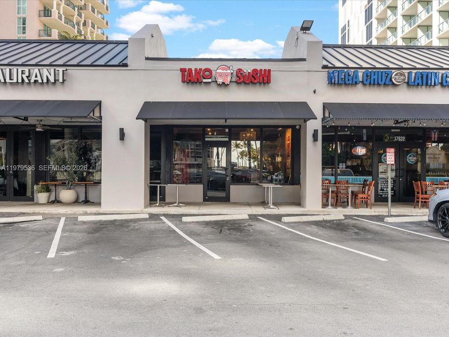 Prime opportunity to own a restaurant business in the heart of Sunny Isles Beach. Tako Sushi is located in a very high-traffic, high-visibility plaza surrounded by a strong luxury residential density, steady tourist activity, and consistent high foot/vehicle traffic. The plaza offers ample parking for customers and staff. This sale is for the business only — real estate is not included. The space is currently operating as Tako Sushi and can be purchased as-is, allowing a buyer to continue the existing concept, or it can be rebranded for a new restaurant or business concept. This flexibility makes it an excellent opportunity for a restaurateur, investor, or entrepreneur looking to enter a prime South Florida market. Commercial spaces in Sunny Isles Beach are limited and highly sought after due to the area’s luxury, high-end real estate, international clientele, and year-round tourism. NOTE: Information deemed reliable but not guaranteed. Buyer and/or Buyer’s agent to verify all details.