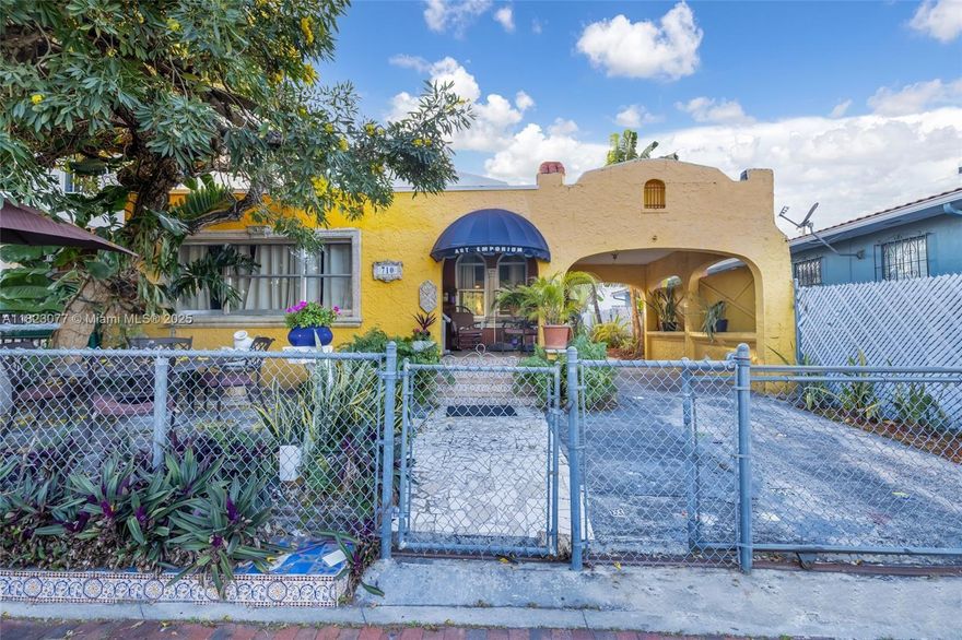 This duplex is located in the heart of Little Havana also known as Calle Ocho. This Multi Family zoned property was operating as an Art Gallery known as "The Art Emporium" for 6 years featuring the famous known Cuban comedian Leopoldo Fernandez known as Tres Patines. It is less than a block from the famous Cuban Memorial Way, restaurants, gallaries and much more. Minutes from Brickell, Key Bicayne and the Miami Marlins Park. Come and see for yourself the potential this Multi Use Duplex has to offer. Can be use as regular rent, Airbnb, Cigar store, art gallary and much much more.The main house has a spacious den and living room. This is a unique and great opportunity to own an income producing duplex.
