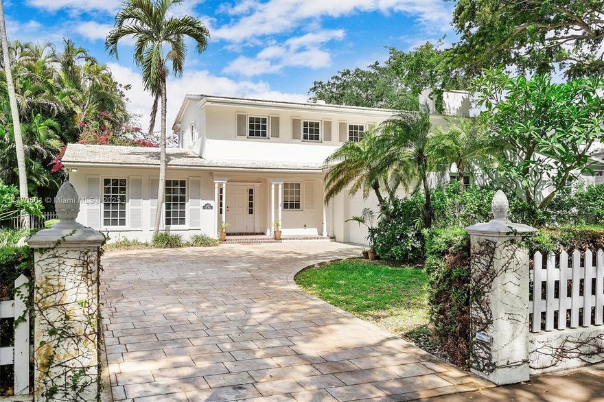 Experience luxury living in this distinctive Florida Tropical home designed by architect Walter S. Klements. Nestled within the Pioneer Village, a jewel in George Merrick's "City Beautiful" vision, this residence offers unmatched sophistication. Panoramic Riviera Golf Course views, through oversized windows, illuminate four bedrooms, four bathrooms, a large open kitchen, a spacious living room, and an expansive family room, perfectly blending historic charm with modern convenience. Indulge in resort living with a sparkling pool offering direct green access and a two-car garage for added convenience. At the lowest price on esteemed Santa Maria St, this masterpiece awaits discerning buyers seeking a cherished address. It's a rare chance to own a large home in such a coveted location!